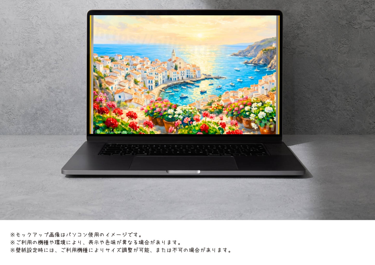 【A】南欧の絶景街並み壁掛け A4「天才画家が愛したカダケス」