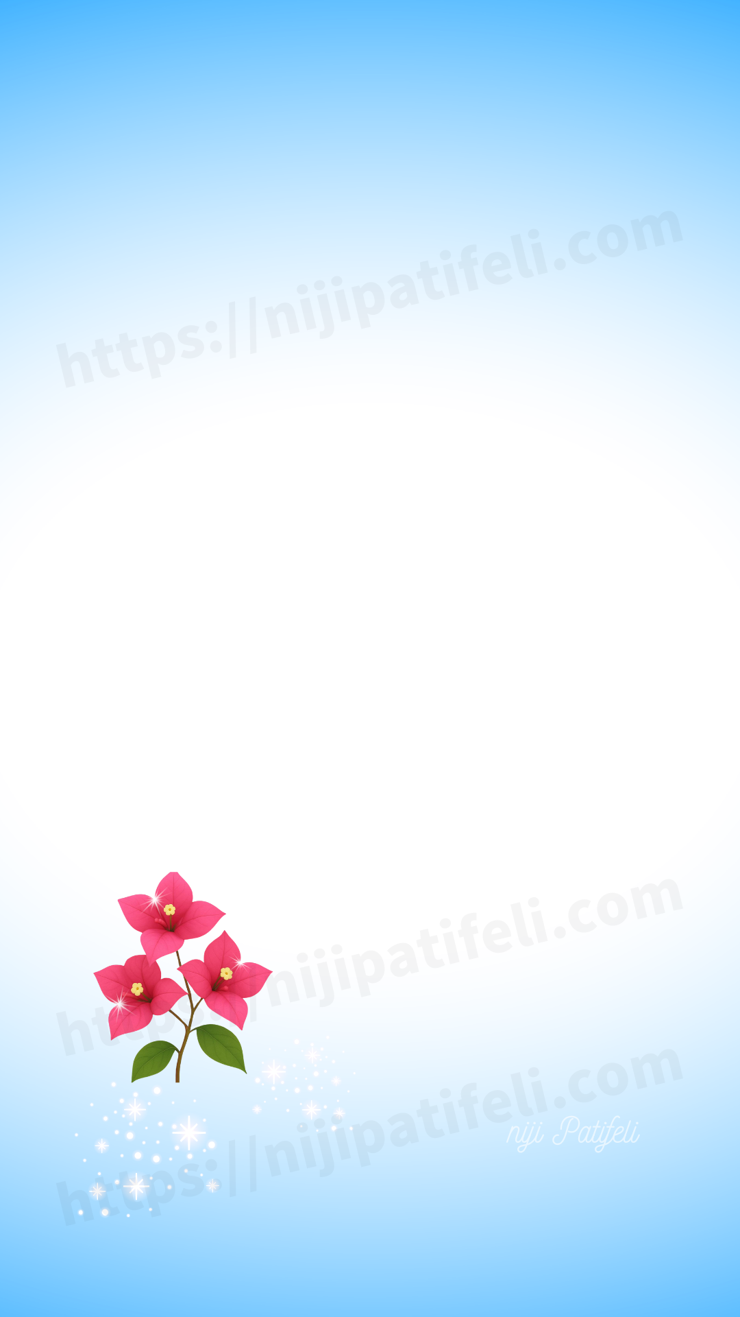 【A】 南欧の光に輝くブーゲンビリア（スマホ用 デジタルアート）