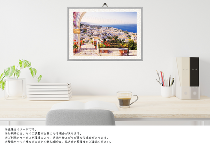【デジタルアート A4  横】 ミハスの丘の上で見つけた安らぎの隠れ家